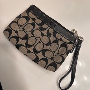Coach Black and Gray Wristlet